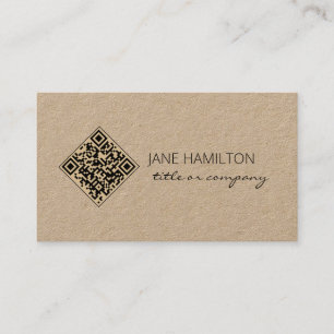 Carte De Visite Code QR Kraft Moderne Professionnel