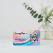 Carte De Visite Code QR Lash Brows Minimalisme Moderne (Debout devant)