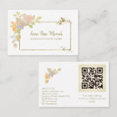 Carte De Visite *~* CODE QR Lavender Fleur Parties scintillant élé (Devant / Derrière)