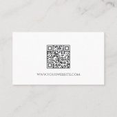 Carte De Visite Code QR Leçons de musique Guitare Musicien profess (Dos)
