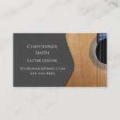 Carte De Visite Code QR Leçons de musique Guitare Musicien profess (Devant)