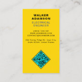 Carte De Visite (Code QR Lightning) Électricien de travail électri (Dos)