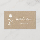 Carte De Visite Code QR Ligne blanche Art sur papier Kraft (Devant)