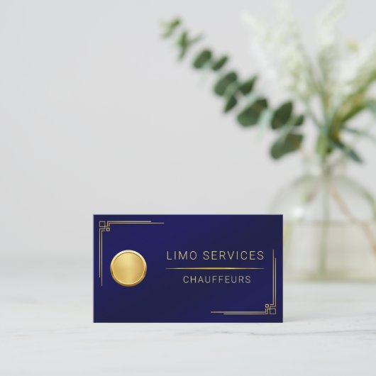 Carte De Visite Code QR Limo Driver And Chauffeur Service (Debout devant)