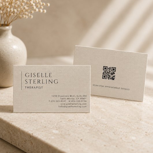 Carte De Visite Code QR Lin Thérapeute Neutre