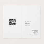 Carte De Visite Code QR Linge Moderne Professionnel Exclusif (Extérieur déplié)