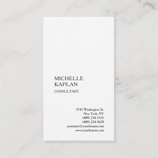 Carte De Visite Code QR Linge Moderne Professionnel Exclusif (Devant)