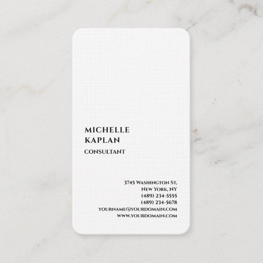 Carte De Visite Code QR Linge Moderne Professionnel Exclusif (Devant)