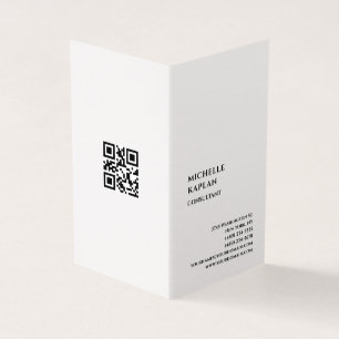 Carte De Visite Code QR Linge Moderne Professionnel Exclusif