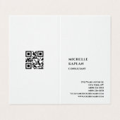 Carte De Visite Code QR Linge Moderne Professionnel Exclusif (Extérieur déplié)