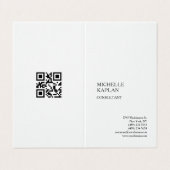 Carte De Visite Code QR Linge Moderne Professionnel Exclusif (Extérieur déplié)