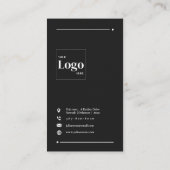 Carte De Visite Code QR LinkedIn Moderne pour Professionnels Noirs (Dos)