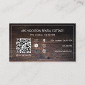 Carte De Visite Code QR Location de vacances Maison d'hôtes Rustiq (Dos)