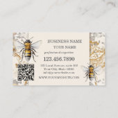 Carte De Visite Code QR Logo Abeille d'Or (Dos)