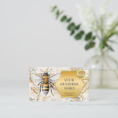 Carte De Visite Code QR Logo Abeille d'Or (Debout devant)