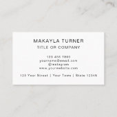 Carte De Visite Code QR Logo Commercial Moderne Professionnel (Dos)