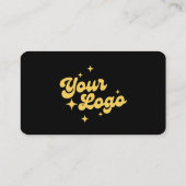 Carte De Visite Code QR Logo Connect With Us Noir Et Or (Dos)