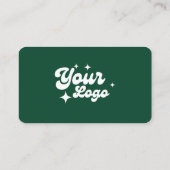 Carte De Visite Code QR Logo Connectez-Vous Avec Nous Vert Émeraud (Dos)