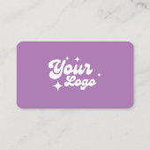 Carte De Visite Code Qr Logo Connectez-Vous Lavande (Dos)