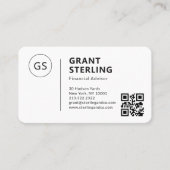 Carte De Visite Code QR Logo Conseiller Financier Professionnel (Devant)