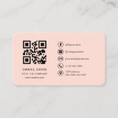 Carte De Visite Code QR Logo Corail Professionnel (Devant)