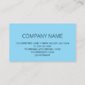 Carte De Visite Code QR - Logo d'affaires bleu clair (Dos)