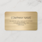 Carte De Visite Code QR - Logo d'affaires Gold (Dos)