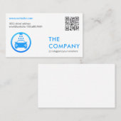 Carte De Visite Code QR | Logo de lavage de voiture (Devant / Derrière)