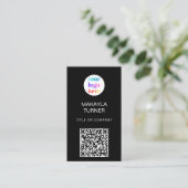 Carte De Visite Code QR Logo de l'entreprise (Debout devant)