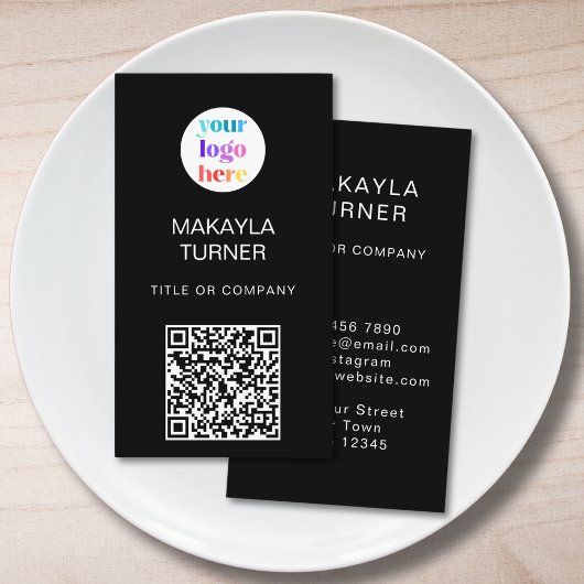 Carte De Visite Code QR Logo de l'entreprise