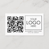 Carte De Visite Code QR Logo de l'entreprise Professionnel avant e (Dos)