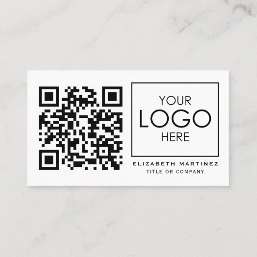Carte De Visite Code QR Logo de l'entreprise Professionnel avant e (Dos)