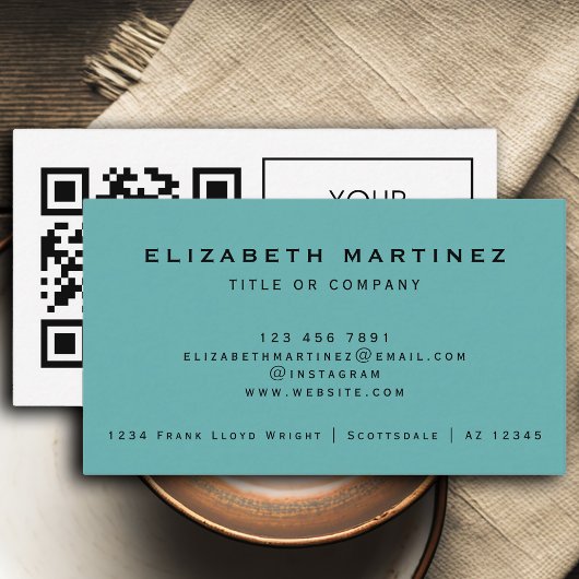Carte De Visite Code QR Logo de l'entreprise Professionnel avant e