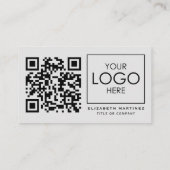 Carte De Visite Code QR Logo de l'entreprise Professionnel avant e (Dos)