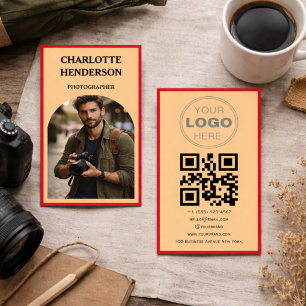 Carte De Visite Code QR Logo de révision d'entreprise personnalisé