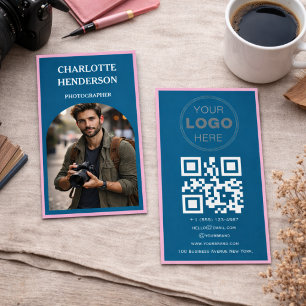 Carte De Visite Code QR Logo de révision d'entreprise personnalisé