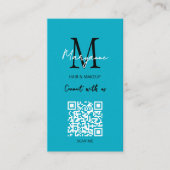 Carte De Visite Code QR Logo d'entreprise Aqua Blue (Devant)