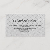 Carte De Visite Code QR Logo d'entreprise Damier Gris (Dos)