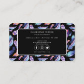 Carte De Visite Code QR Logo d'entreprise Gold Black Professional (Dos)