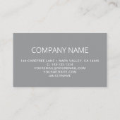 Carte De Visite Code QR Logo d'entreprise gris moderne (Dos)