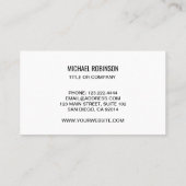 Carte De Visite Code QR Logo d'entreprise Moderne Professionnel (Dos)