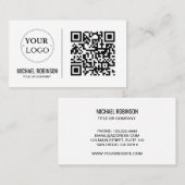 Carte De Visite Code QR Logo d'entreprise Moderne Professionnel (Devant / Derrière)