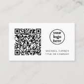 Carte De Visite Code QR Logo d'entreprise Moderne Professionnel (Devant)