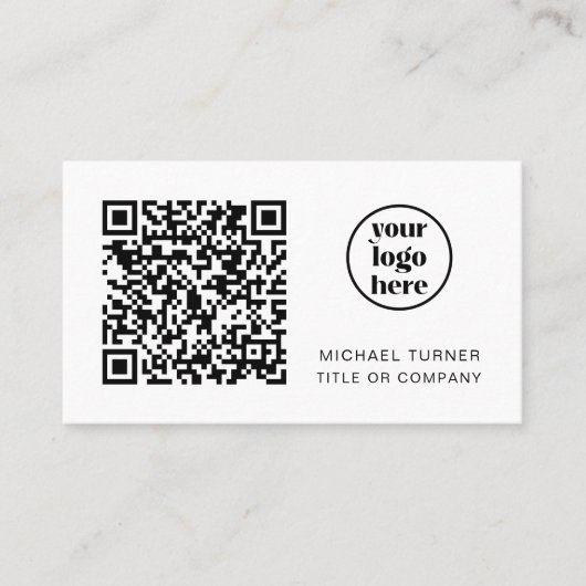 Carte De Visite Code QR Logo d'entreprise Moderne Professionnel (Devant)