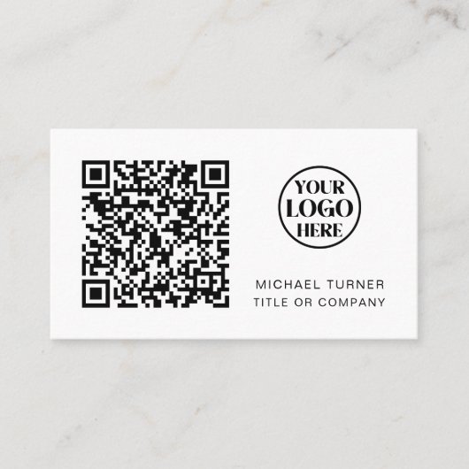 Carte De Visite Code QR Logo d'entreprise Moderne Professionnel (Devant)