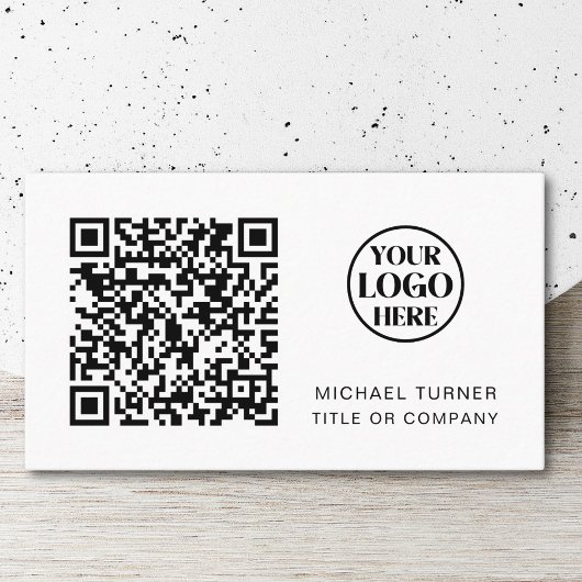 Carte De Visite Code QR Logo d'entreprise Moderne Professionnel