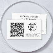 Carte De Visite Code QR Logo d'entreprise Moderne Professionnel