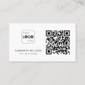 Carte De Visite Code QR Logo d'entreprise Moderne Professionnel (Devant)