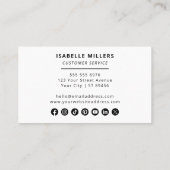 Carte De Visite Code QR Logo d'entreprise Moderne Professionnel Bl (Dos)