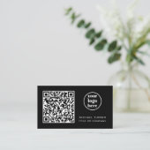 Carte De Visite Code QR Logo d'entreprise Moderne Professionnel No (Debout devant)